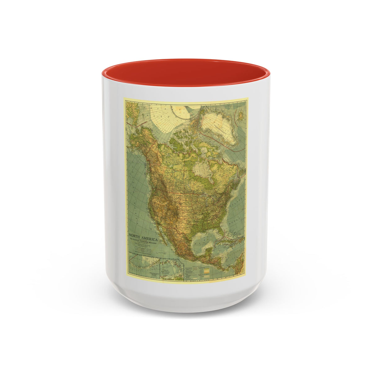 North America (1924) (Map) Accent Coffee Mug