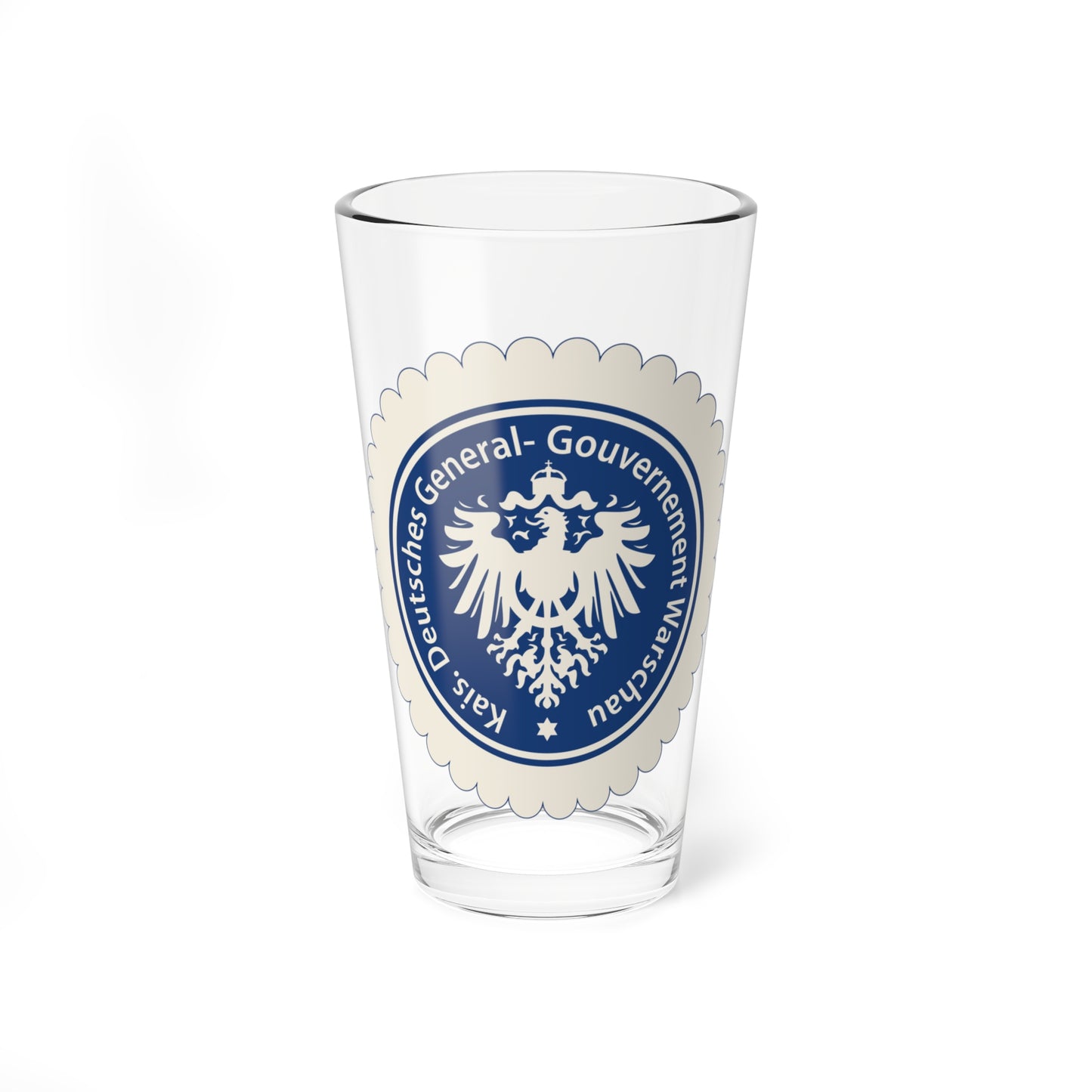Seal of the Government-General of Warsaw (Poland) (Coat of Arms) Pint Glass 16oz