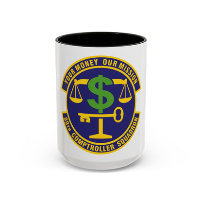 89th Comptroller Squadron (U.S. Air Force) Accent Coffee Mug