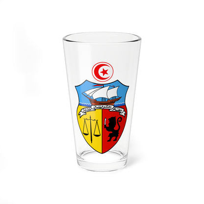 Coat of arms of Tunisia 1963-1989 (Tunisia) (Coat of Arms) Pint Glass 16oz