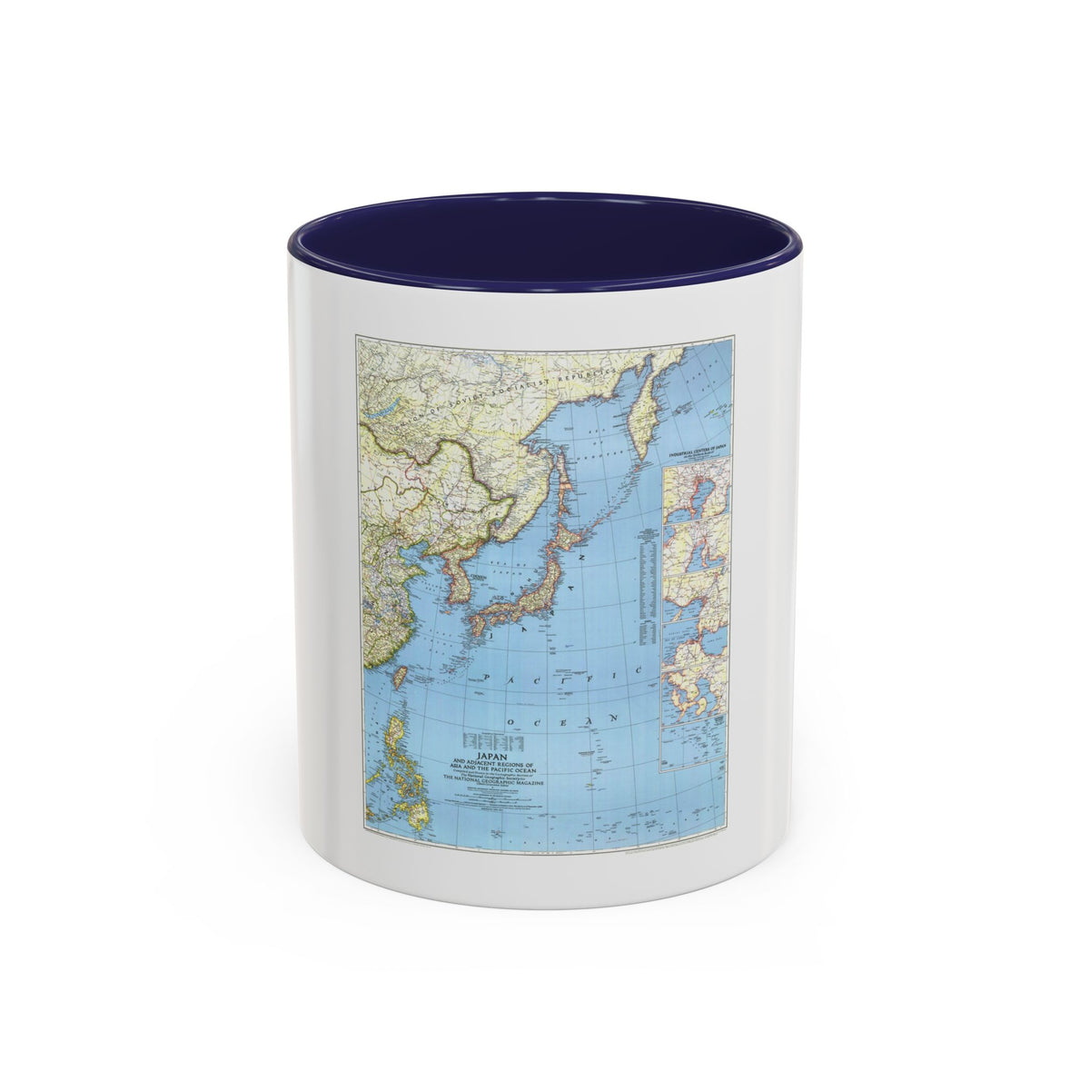Japan and Adjacent Regions (1944) (Map) Accent Coffee Mug