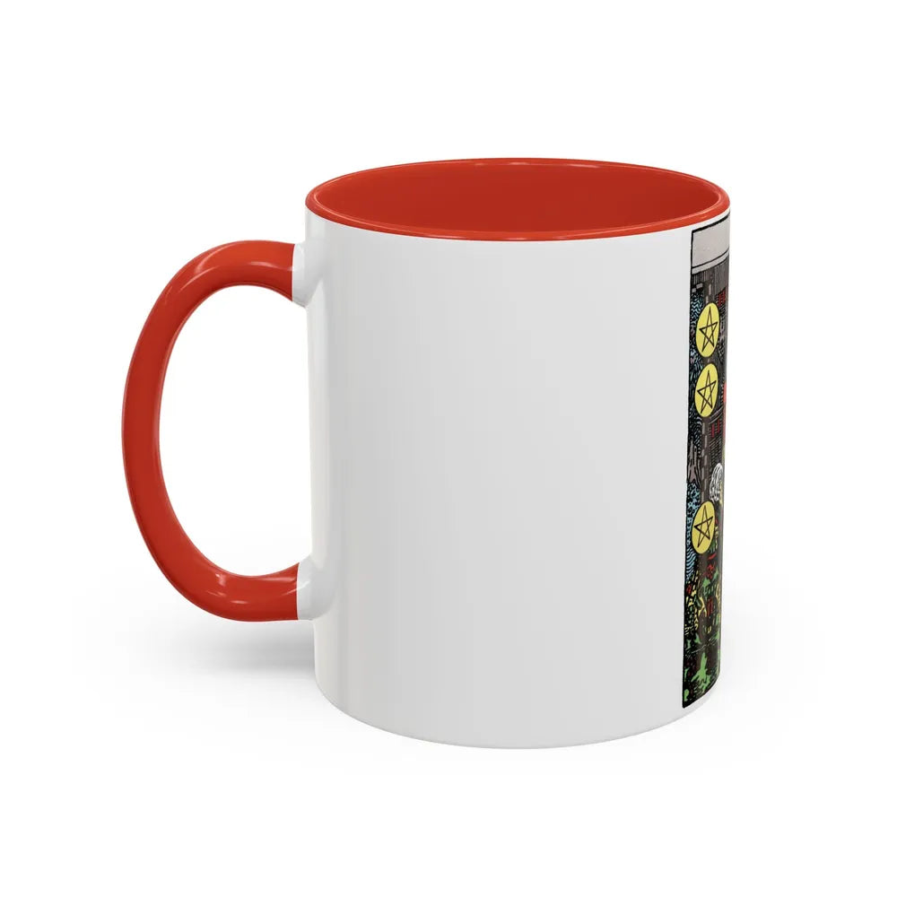 The 10 of Pentacles (Tarot Card) Accent Coffee Mug-Go Mug Yourself