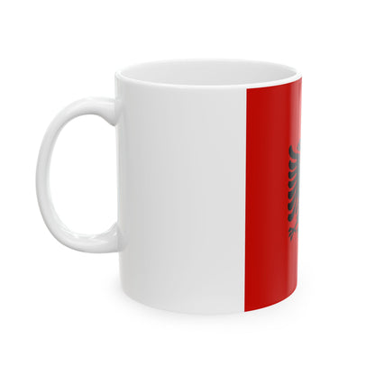 Presidential flag of Albania 1946 to 1992 - White Coffee Mug-Go Mug Yourself