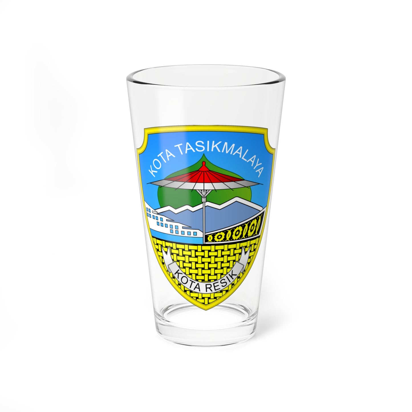 Seal of the City of Tasikmalaya (Indonesia) (Coat of Arms) Pint Glass 16oz