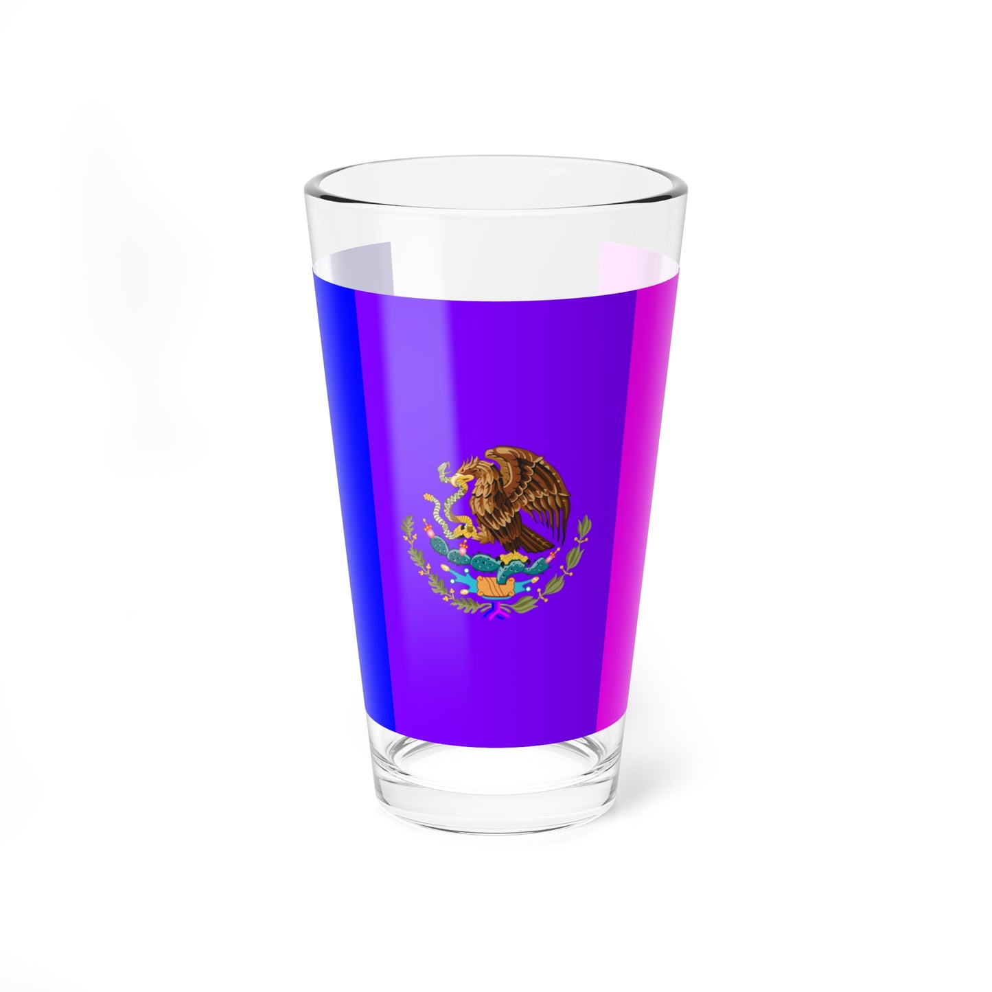 Bisexual Pride Flag of Mexico (Mexico) Pint Glass 16oz