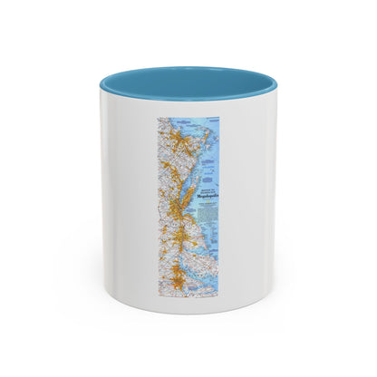 USA - Megalopolis- Boston to Washington (1994) (Map) Accent Coffee Mug