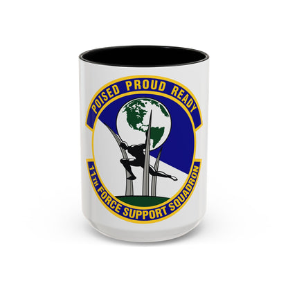 11 Force Support Squadron USAF (U.S. Air Force) Accent Coffee Mug