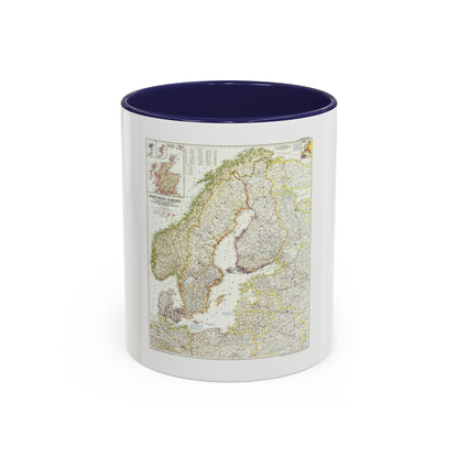 Europe, Northern (1954) (Map) Accent Coffee Mug