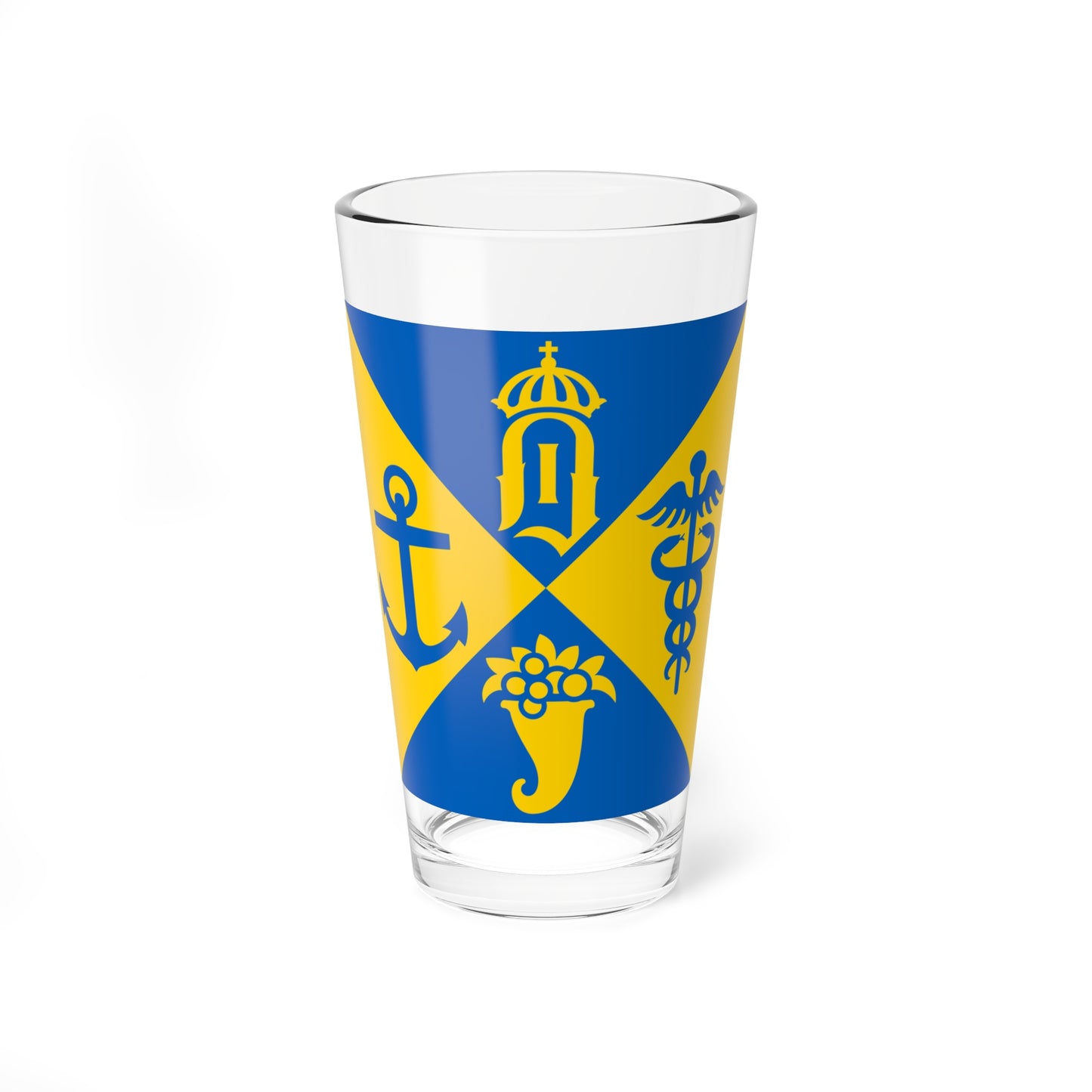 Flag of Oskarshamn (Sweden) Pint Glass 16oz