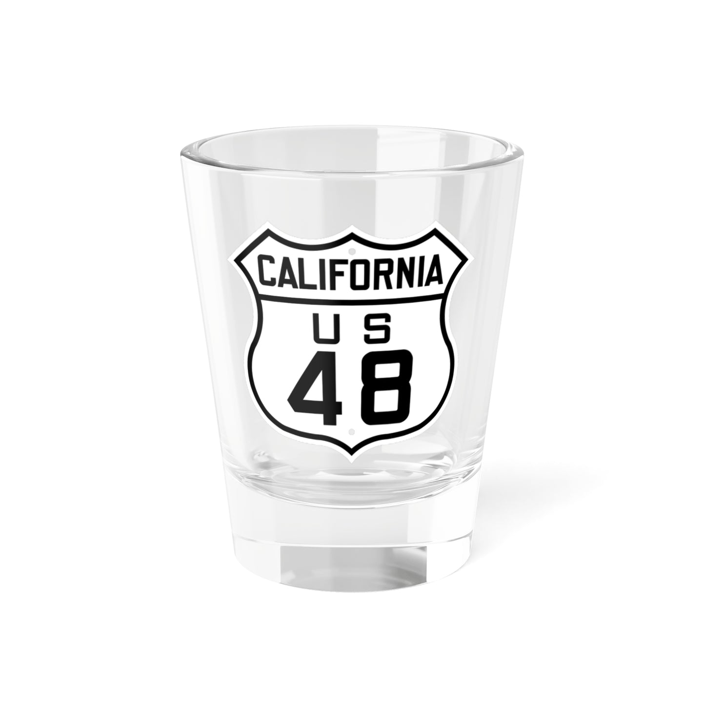 US 48 California 1926 (California) (Road Sign) Shot Glass 1.5oz