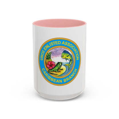 USCG EnlAssocCaribbean Branch (U.S. Coast Guard) Accent Coffee Mug