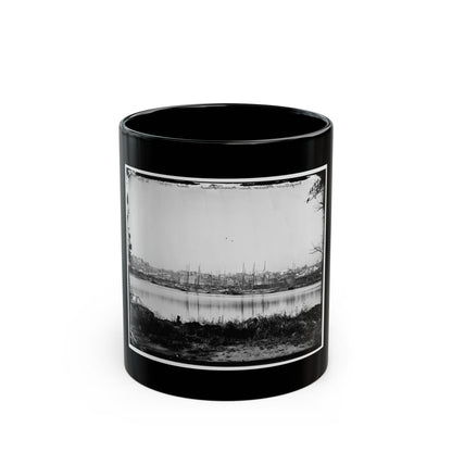 Washington, D.C. Georgetown Waterfront With Sailing Vessels, Seen From Mason's Island (U.S. Civil War) Black Coffee Mug