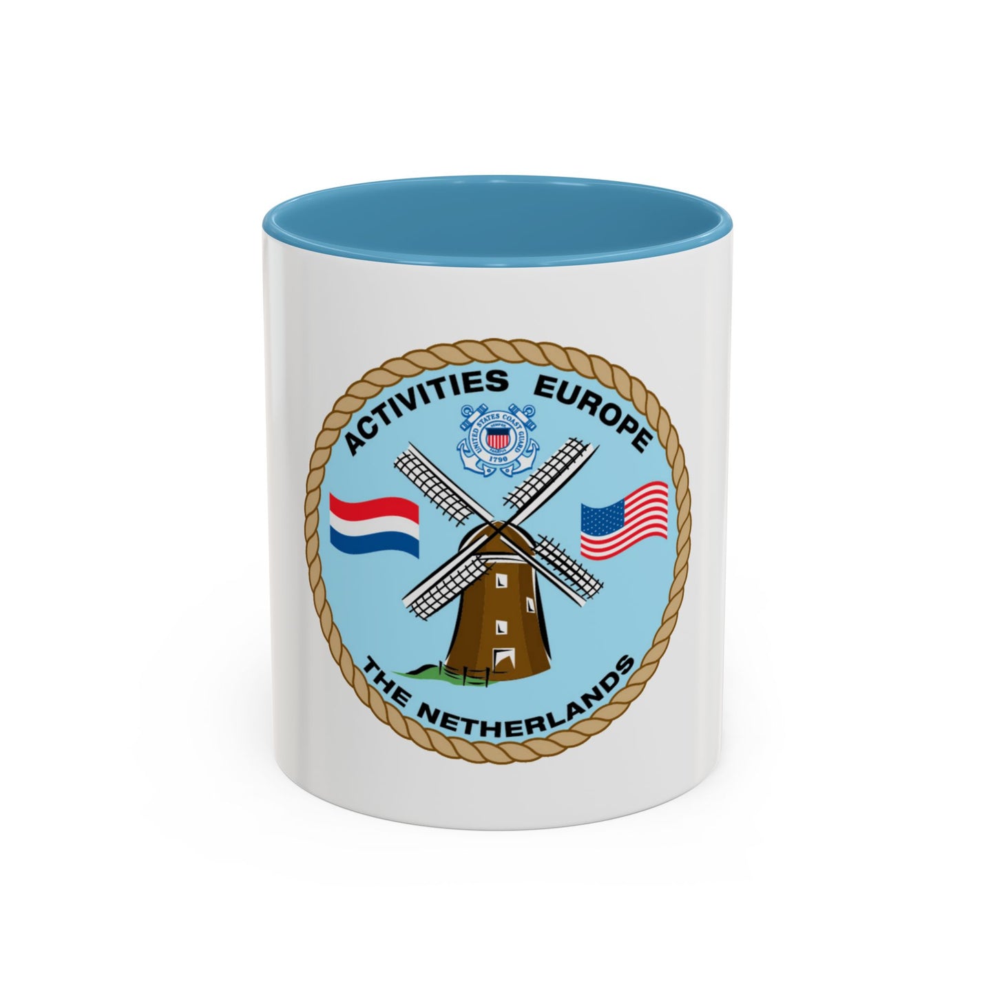 USCG Activities Europe the Netherlands (U.S. Coast Guard) Accent Coffee Mug