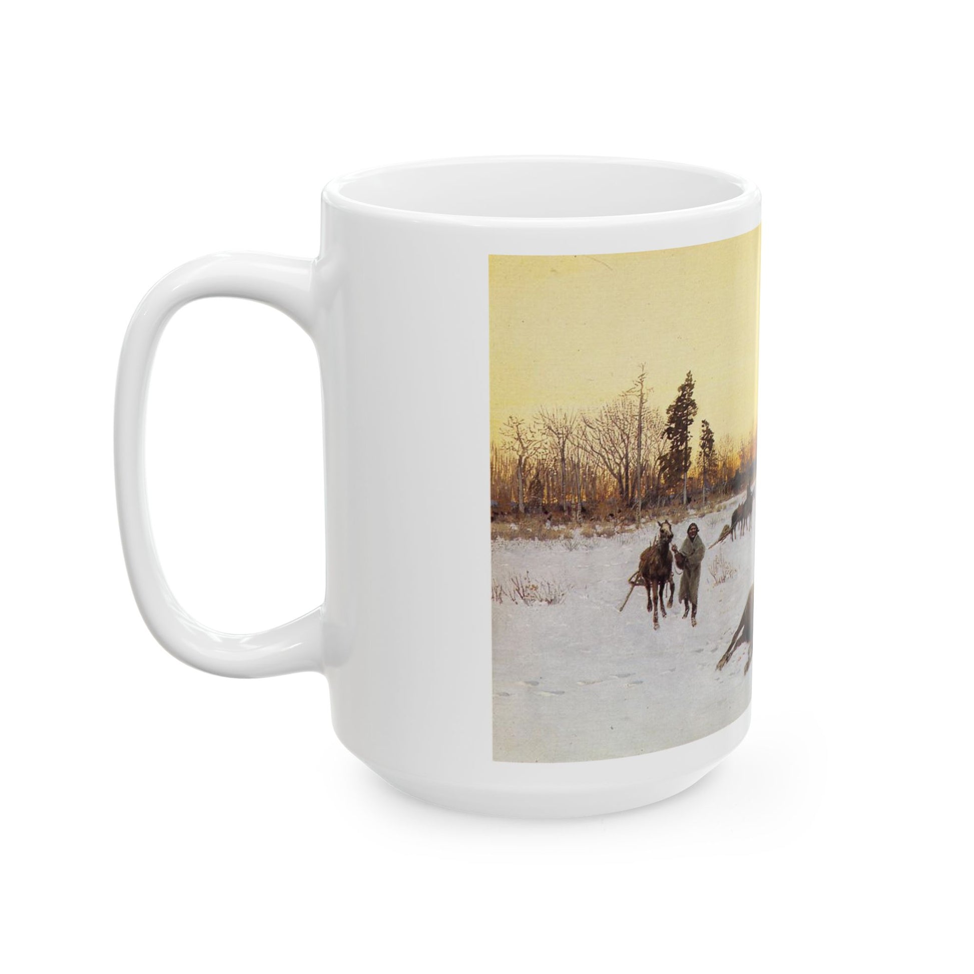 Henry Farny (1847-1916) a lucky shot - 1903 - White Coffee Mug-Go Mug Yourself