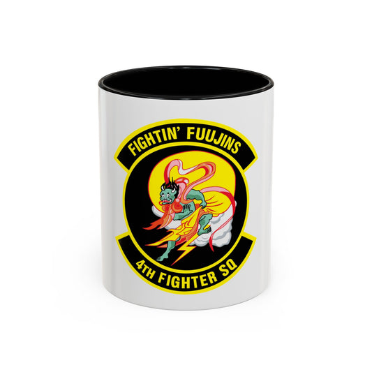 4th Fighter SQ Fightin' Fuujins (U.S. Air Force) Accent Coffee Mug