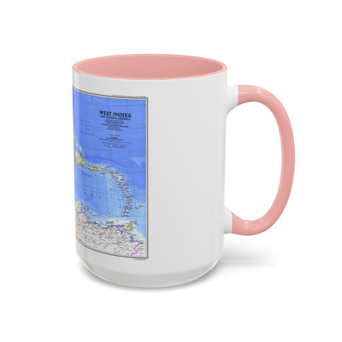 Central America & West Indies(1981) (Map) Accent Coffee Mug