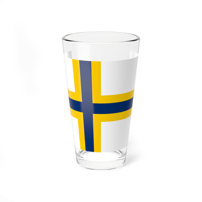 Sverigefinskaflaggan (Sweden) Pint Glass 16oz