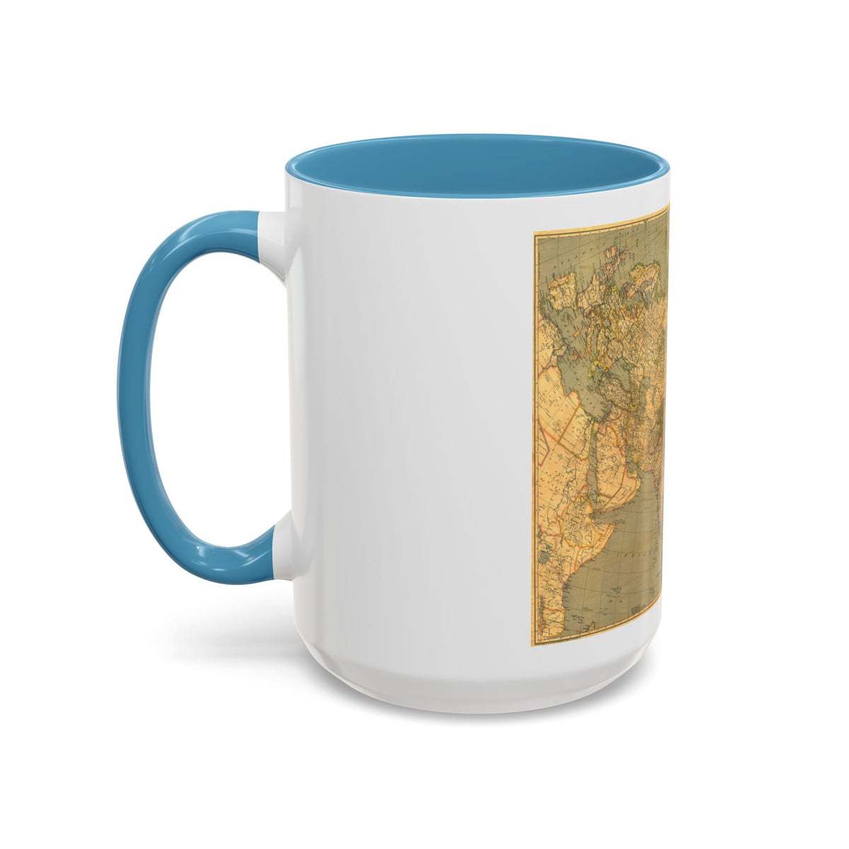 Asia and Adjacent Regions (1933) (Map) Accent Coffee Mug
