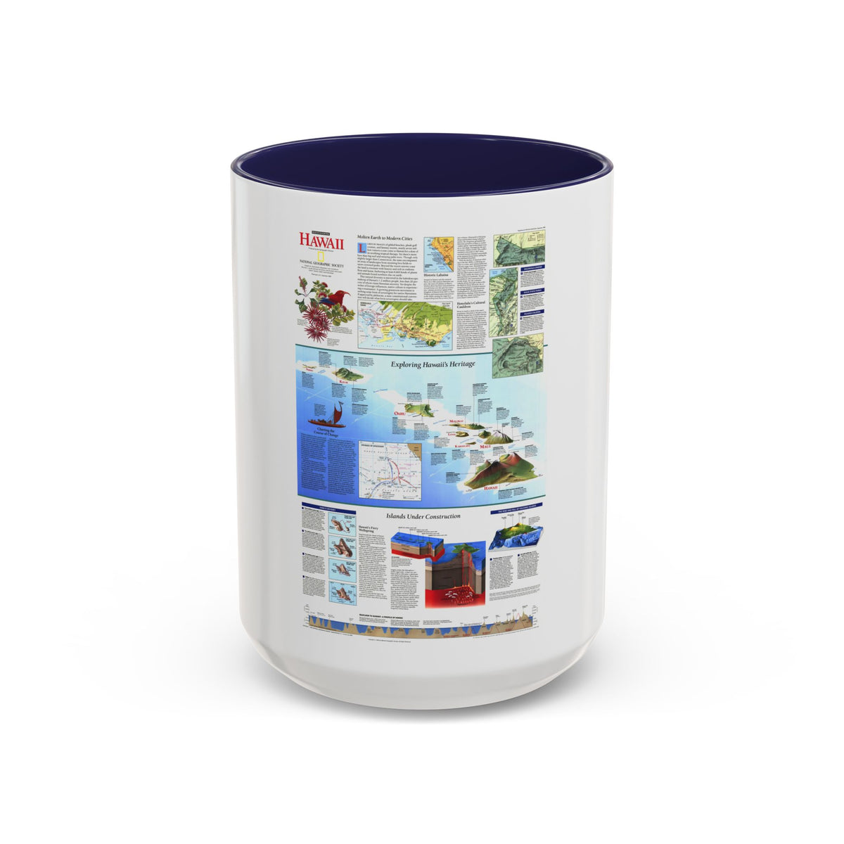 USA - Rediscovering Hawaii (1995) (Map) Accent Coffee Mug