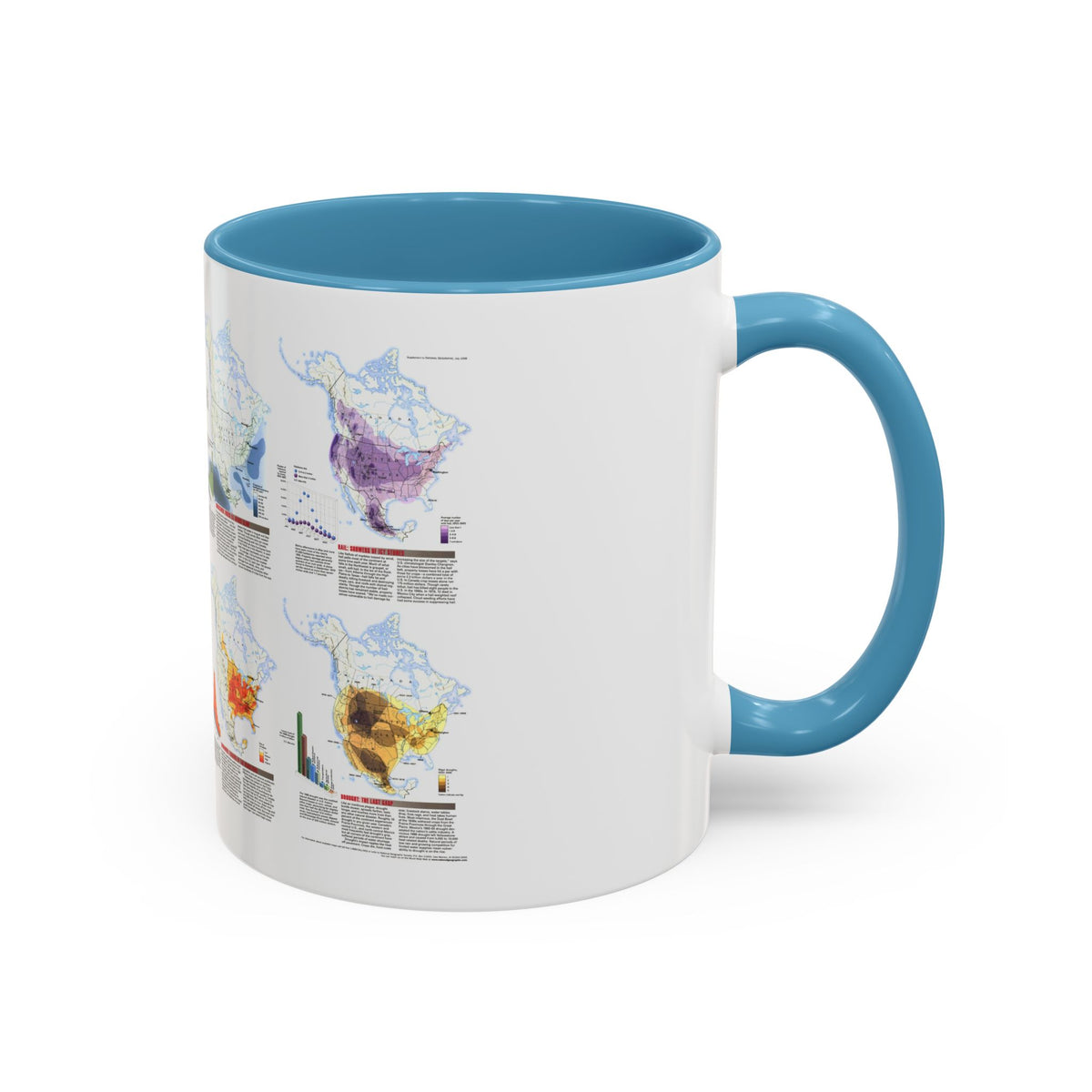 North America - Natural Hazards (1998) (Map) Accent Coffee Mug