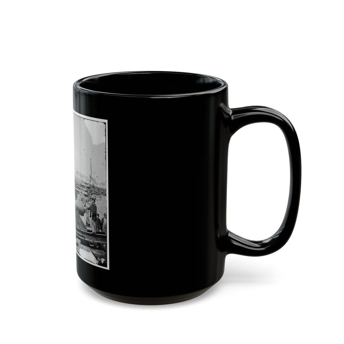 Fort Brady, Va. Battery Of Parrott Guns Manned By Company C, 1st Connecticut Heavy Artillery (U.S. Civil War) Black Coffee Mug