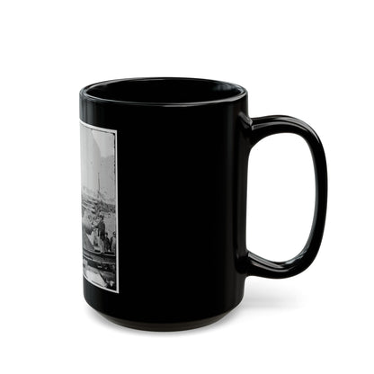 Fort Brady, Va. Battery Of Parrott Guns Manned By Company C, 1st Connecticut Heavy Artillery (U.S. Civil War) Black Coffee Mug