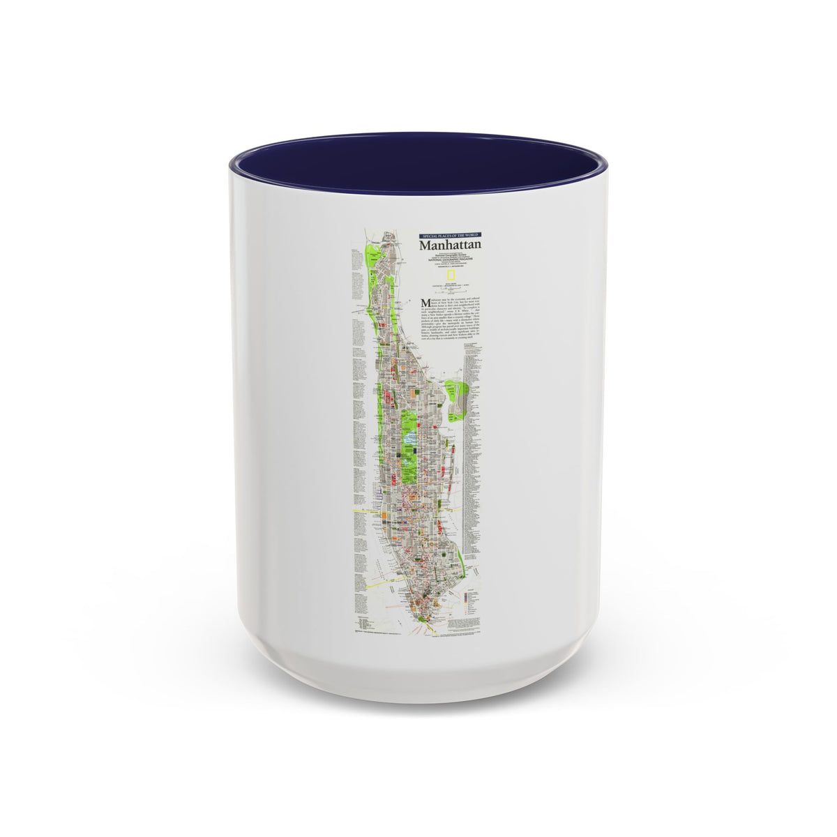 USA - Manhattan (1990) (Map) Accent Coffee Mug