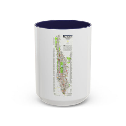 USA - Manhattan (1990) (Map) Accent Coffee Mug