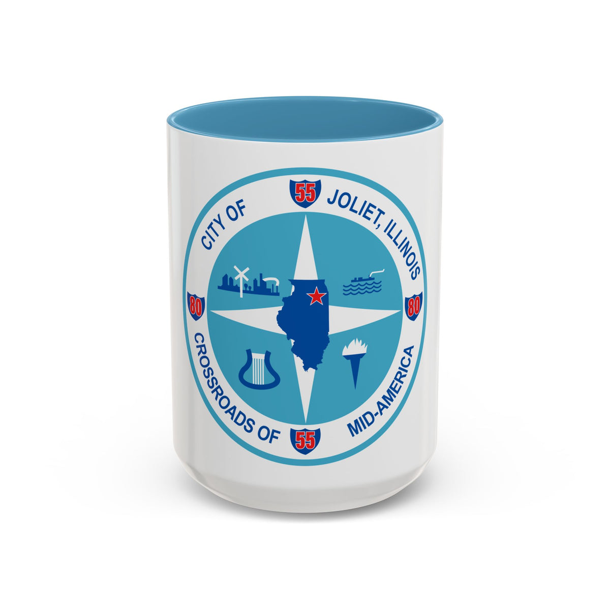 Seal of Joliet Illinois - Accent Coffee Mug