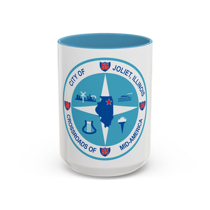 Seal of Joliet Illinois - Accent Coffee Mug
