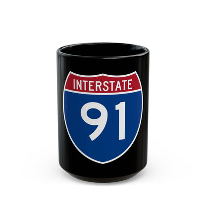 Interstate 91 (U.S. Highways) Black Coffee Mug