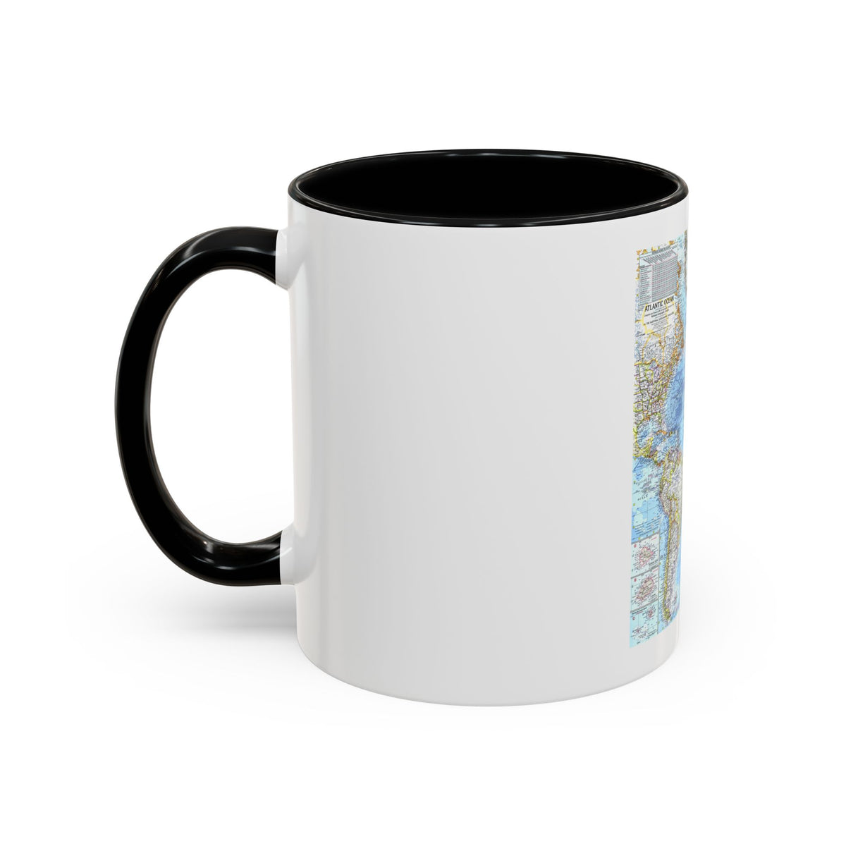 Atlantic Ocean (1968) (Map) Accent Coffee Mug