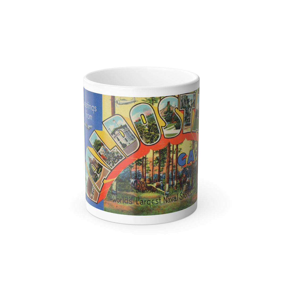 Greetings from Valdosta Ga (Greeting Postcards) Color Changing Mug 11oz