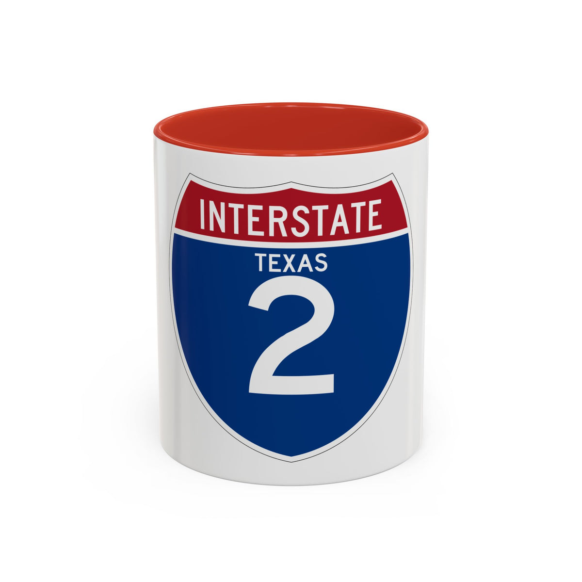 Interstate 2 (U.S. Highways) Accent Coffee Mug