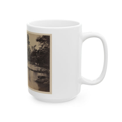 Fallen Tree Across Hazel River, Virginia (U.S. Civil War) White Coffee Mug