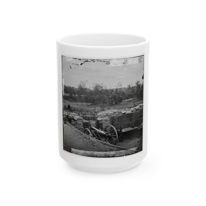 Atlanta, Georgia. Interior View Of Confederate Fort, East Of W. & A. Railroad, Looking East (U.S. Civil War) White Coffee Mug