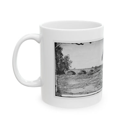 Antietam, Maryland. Antietam Bridge On Sharpsburg And Boonsboro Turnpike(2) (U.S. Civil War) White Coffee Mug