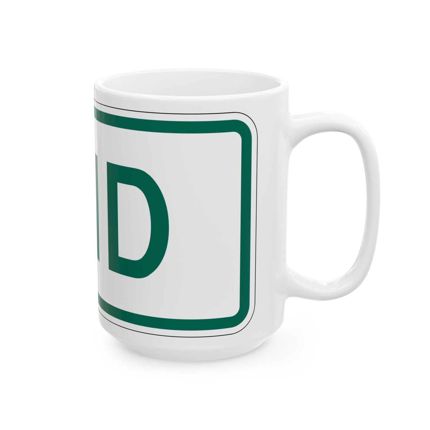 End plate Vermont (Vermont) (Road Sign) White Coffee Mug