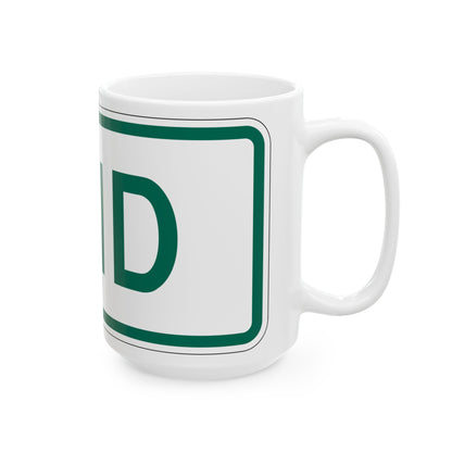 End plate Vermont (Vermont) (Road Sign) White Coffee Mug