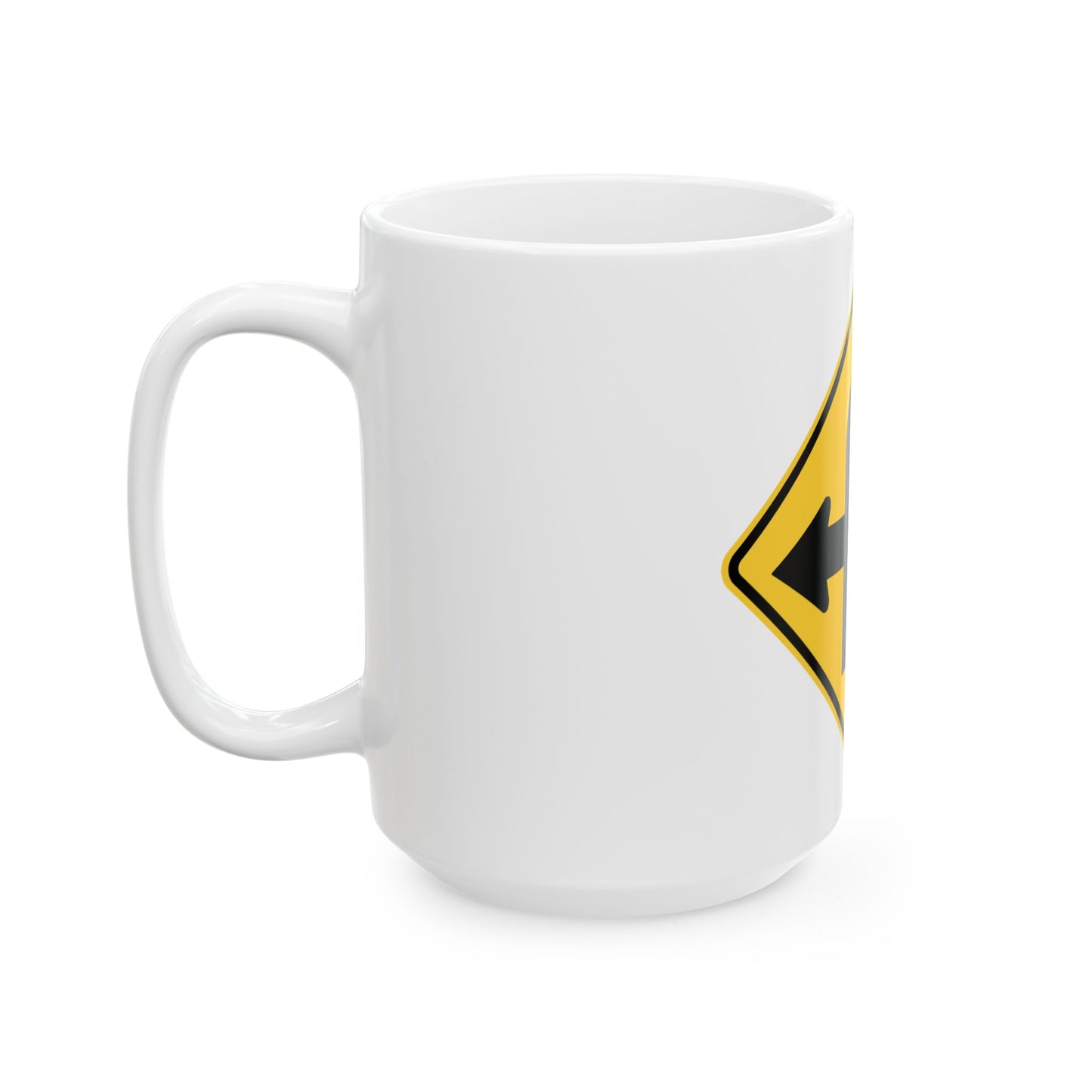 WISDOT W1-60 (Wisconsin) (Road Sign) White Coffee Mug-Go Mug Yourself