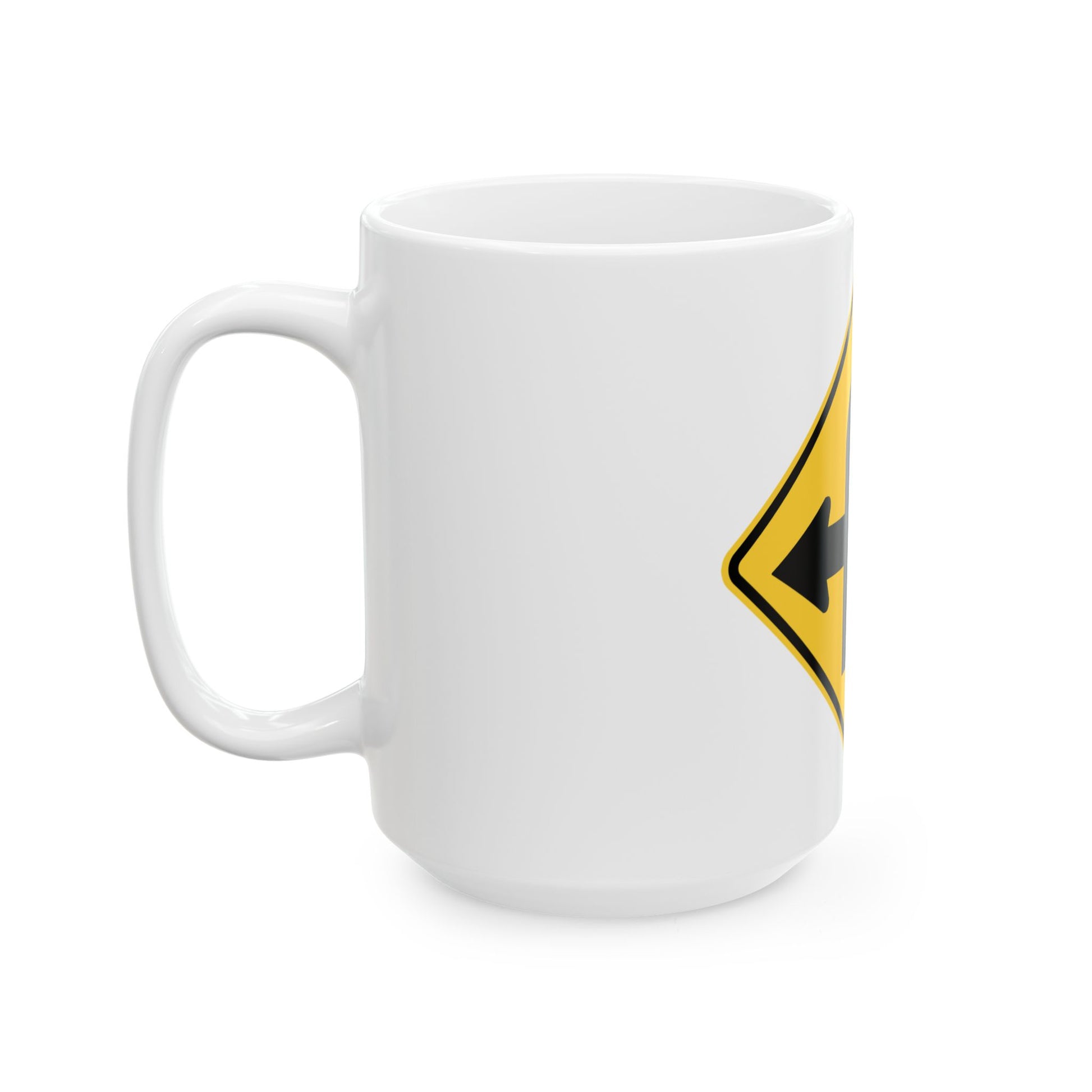 WISDOT W1-60 (Wisconsin) (Road Sign) White Coffee Mug-Go Mug Yourself