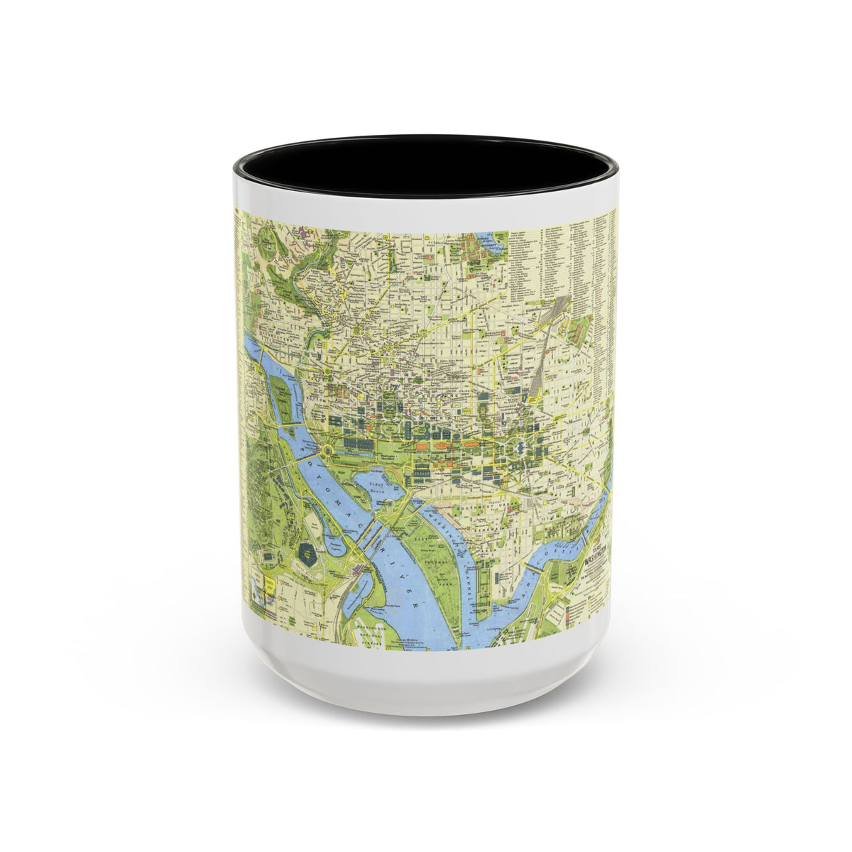 USA - Washington, Tourist (1964) (Map) Accent Coffee Mug