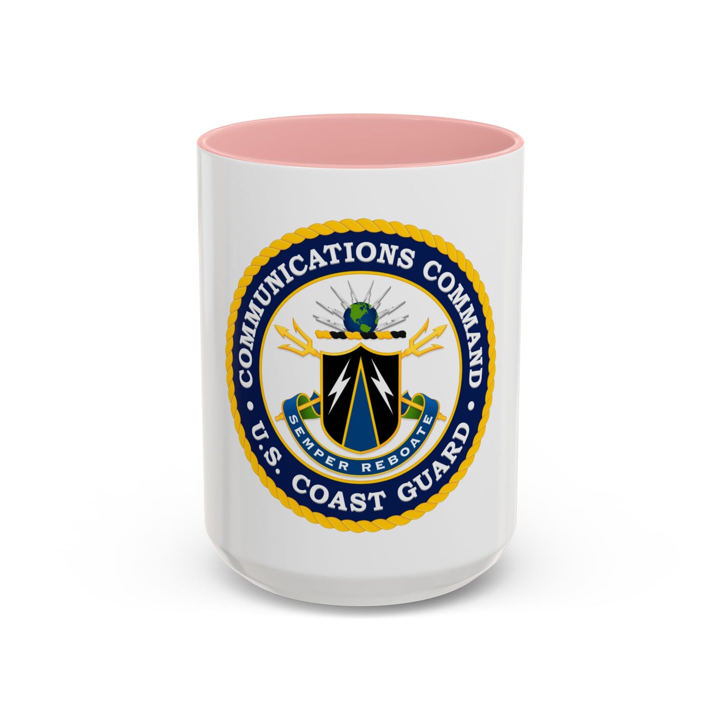 USCG Communications Command (U.S. Coast Guard) Accent Coffee Mug