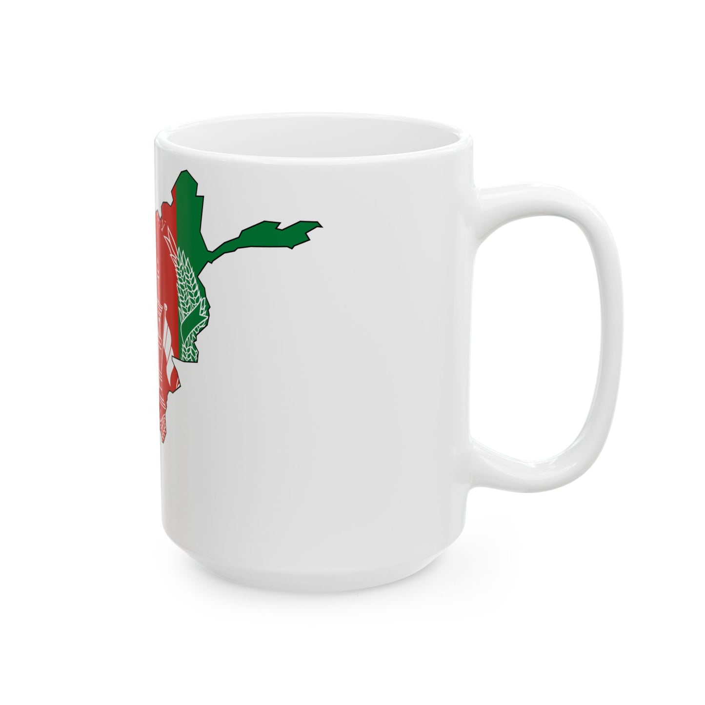 Flag map of Afghanistan 2004-2021 (Afghanistan) White Coffee Mug
