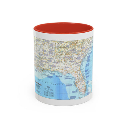 USA - Deep South 1 (1983) (Map) Accent Coffee Mug