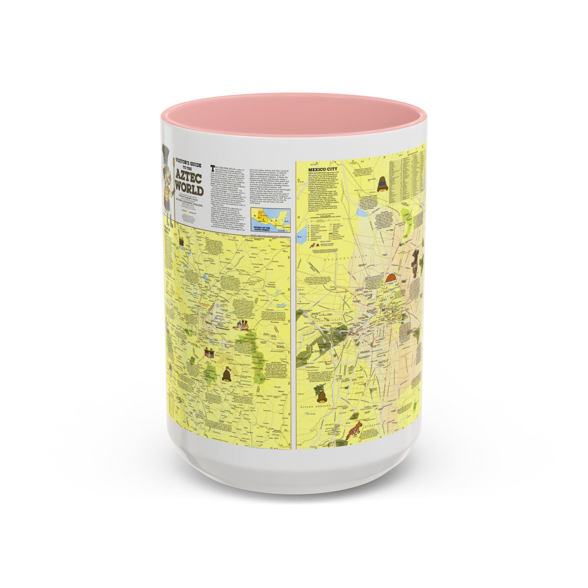Central America - The Aztec World (1980) (Map) Accent Coffee Mug