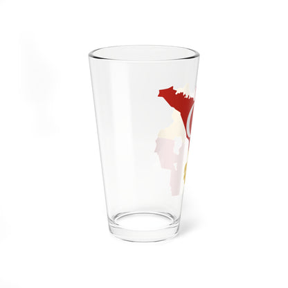Flag map of Selangor (Malaysia) Pint Glass 16oz