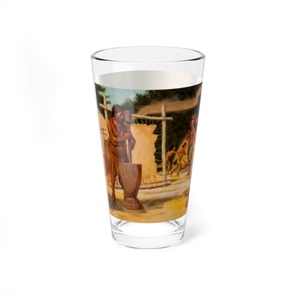 Squanto and the Miracle of Thanksgiving, interior illustrations (8), 2012 (Magazine Illustration) Pint Glass 16oz