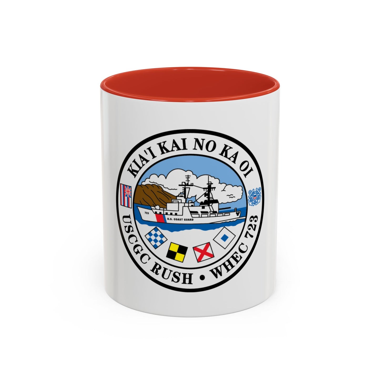 USCGC RUSH WHEC 723 (U.S. Coast Guard) Accent Coffee Mug