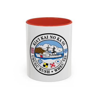 USCGC RUSH WHEC 723 (U.S. Coast Guard) Accent Coffee Mug